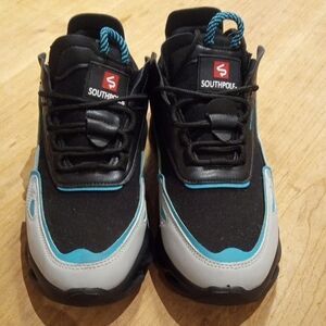 Southpole Black and Teal Athletic Shoes